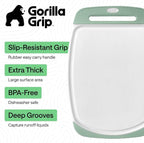 GORILLA GRIP BPA-Free Reversible Kitchen Cutting Board Set of 3, US Designed - Image 2