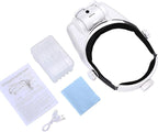 YOCTOSUN LED Headband Magnifier, Rechargeable Illuminated Magnifying Visor -1X - Image 9