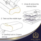 King Memory Foam Pillows 2-Pack – Ergonomic Cervical Pillow - Image 7
