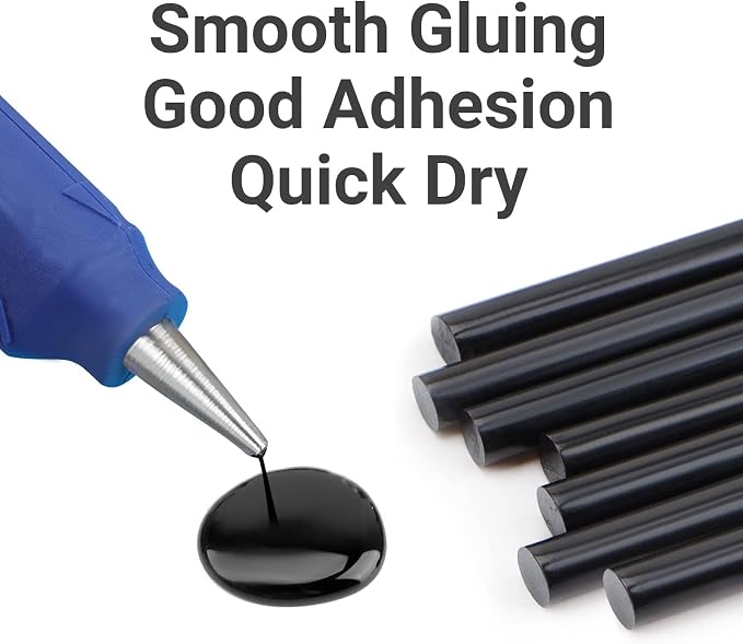 ENPOINT Black Hot Glue Sticks Mini, 7x200mm Long Hot Melt Glue Sticks - Image 3