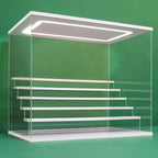 Acrylic Display Case with Light, Upgraded 3 Color Light & Adjustable Brightness by NONEMEY