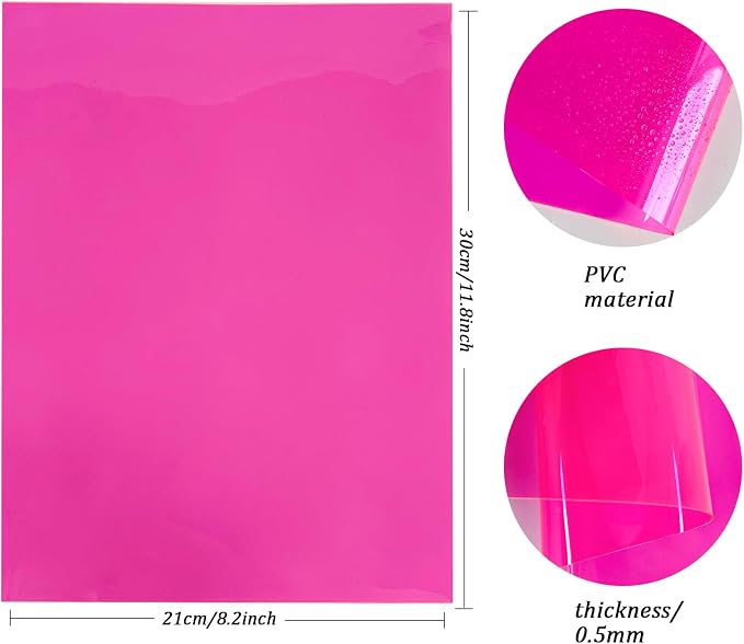 Transparent PVC Faux Leather Sheets, Glossy Waterproof Clear Vinyl Fabric - Image 4