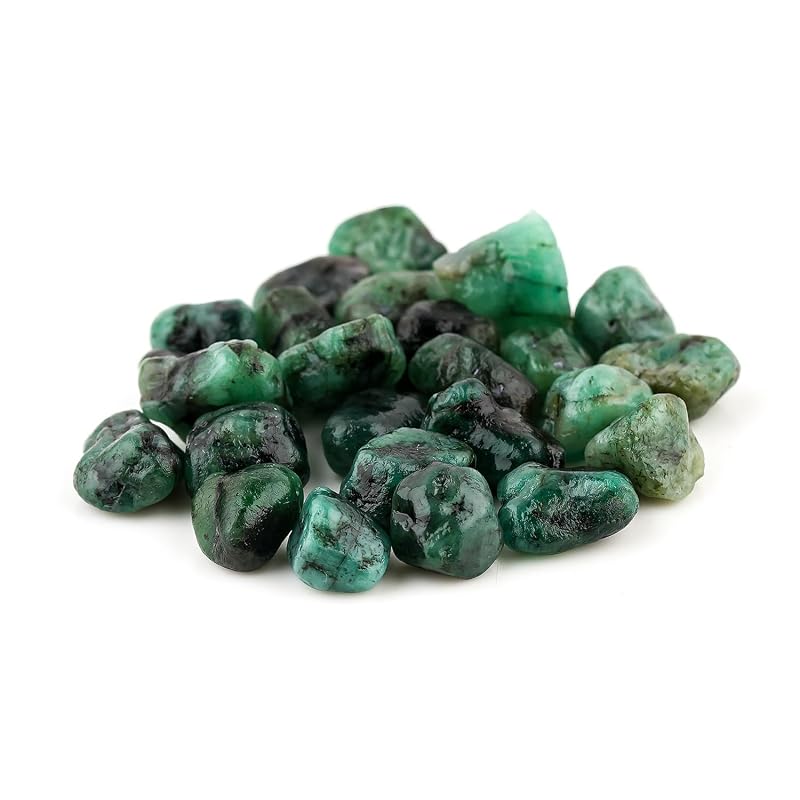 ColouredRocks 100 carats Green Emerald Tumbled Crystals, Raw Stones, Rough - Image 3
