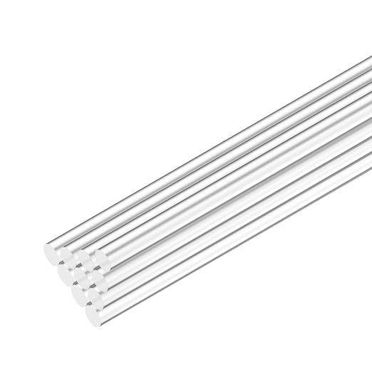 M METERXITY 10-Pack Acrylic Round Rods, 11.81 x 0.24 Inch/ 300 x 6 mm Clear by MMETERXITY