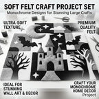 Black White Grey Felt Sheets 8"X 36" 1.6mm Thick 8 Pack Assorted Colors | Soft - Image 3