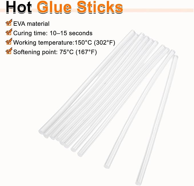 HARFINGTON 10pcs Hot Glue Sticks 0.28" Dia x 5.91" Long EVA Mini Hot Melt - Image 4