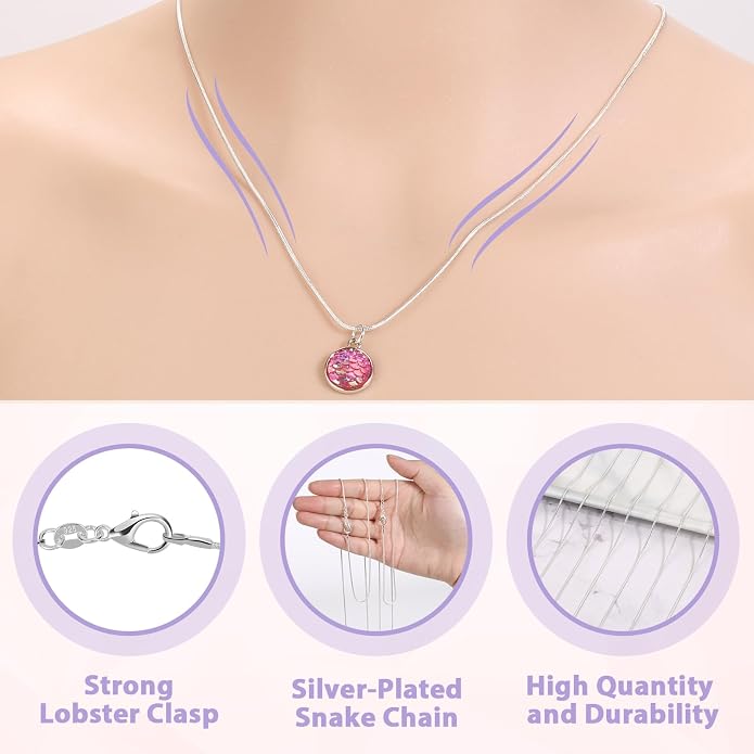PAXCOO 25 Pack Chains for Jewelry Making, Necklace Chains Bulk Silver Plated - Image 5