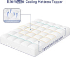 ELEMUSE King Mattress Topper for Back Pain, Extra Thick Mattress Pad Cover - Image 2