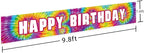 Tie Dye Birthday Banner, Large Happy Birthday Sign, Tie Dye Birthday Party - Image 2