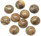 FASHEWELRY 50Pcs Natural Picture Jasper Cabochons Flat Back Gemstone Cabochons by FASHEWELRY