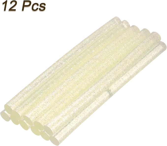 uxcell Mini Hot Glue Sticks for Glue Gun 7mm x 100mm Glitter Transparent Yellow - Image 3