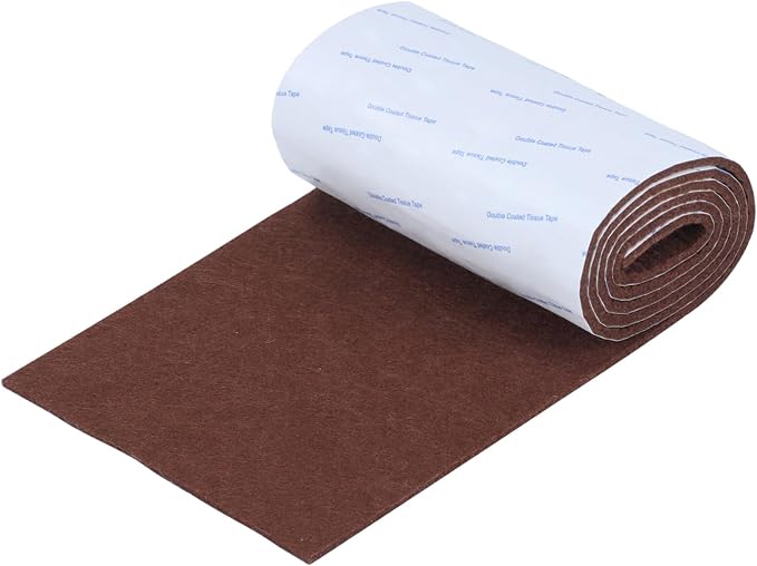 Felt Furniture Pads, Non Slip Self Adhesive Cuttable Felt Tape Brown Heavy Duty by VOCOMO