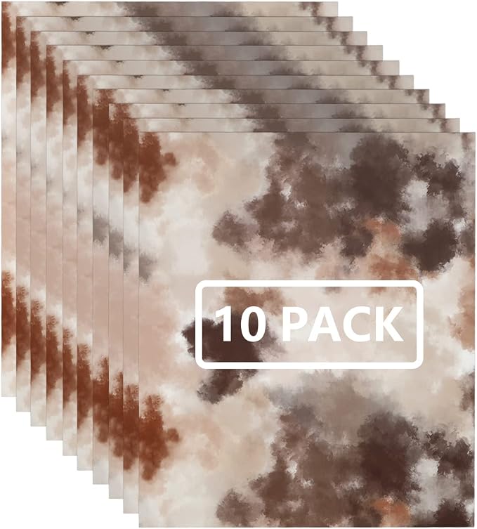 FUNKAKA Tie Dye HTV Heat Transfer Vinyl Bundle, 10 Sheets HTV Vinyl by FUNKAKA