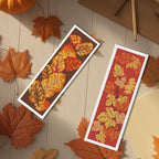 INFUNLY 6PCS Falling Leaf Cross Stitch Bookmark Kit - Image 6