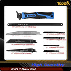 8-In-1 Multi Blades Hand Saw, Drywall Cutter. Hacksaw. Long Blade, Jab Saw - Image 3