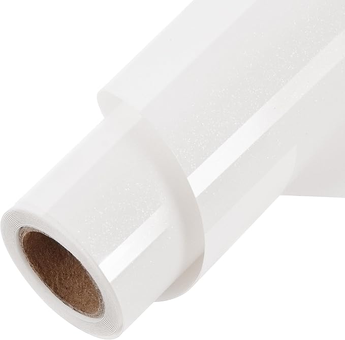 ​TORC White Glitter HTV White Heat Transfer Vinyl HTV Rolls by TORC