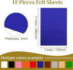12 Pcs Felt Sheets, 7x11 Inch Stiff Felt - Image 2