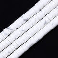 Natural Stone Heishi Beads for Necklace Making, 4 mm x 2 mm Small Flat Round by YUGDRUZY