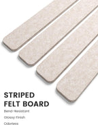 Fluxynara Cork Board Alternative Felt Strip Board 5-Pack 13"x2", Office Pin - Image 3