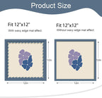 12x12 Picture Frame with Wavy Mat, Wooden Real Glass 12 x 12 Photo Frame - Image 2