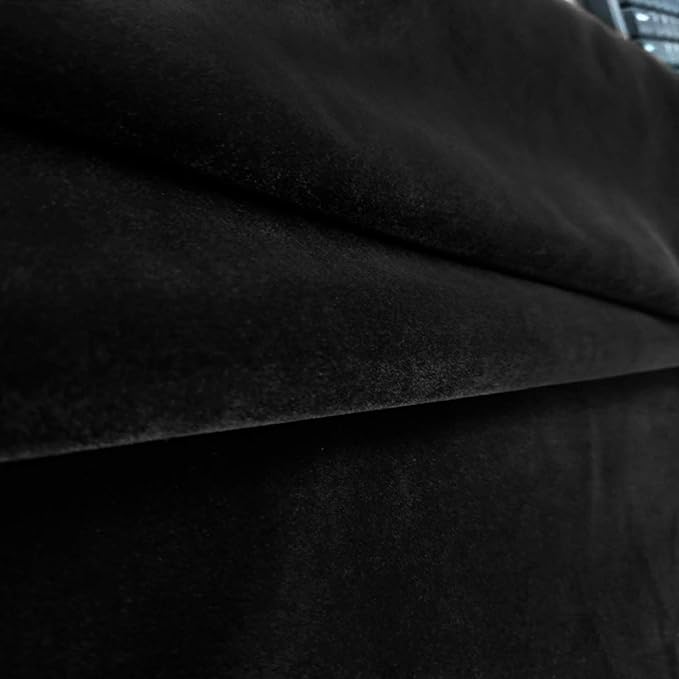 Black Self Adhesive Velvet Fabric Sticky Felt Sheets - Image 3