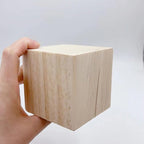 Wood Blocks for Crafts, Large Unfinished Wood Cubes, 3 Inch Natural Wooden - Image 4