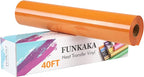 FUNKAKA Orange Heat Transfer Vinyl Rolls, Adhesive Glossy HTV Vinyl by FUNKAKA