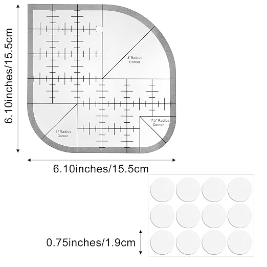 Curved Corner Cutter Quilting Ruler Acrylic Sewing Patchwork Ruler Quilting - Image 2