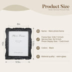 Cuspin Black Picture Frame 8x10 Gothic Frames, Vintage Handcrafted Resin Frame - Image 4