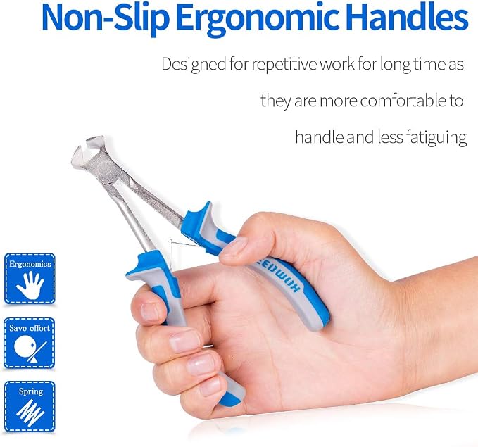 SPEEDWOX Long Reach End Nippers 5-1/2 Inches Mini End Cutting Pliers Fine End - Image 3