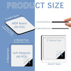 80PCS Sublimation Magnet Blanks 3x3 Bulk Square Produnts 40 Pcs Sublimation - Image 2