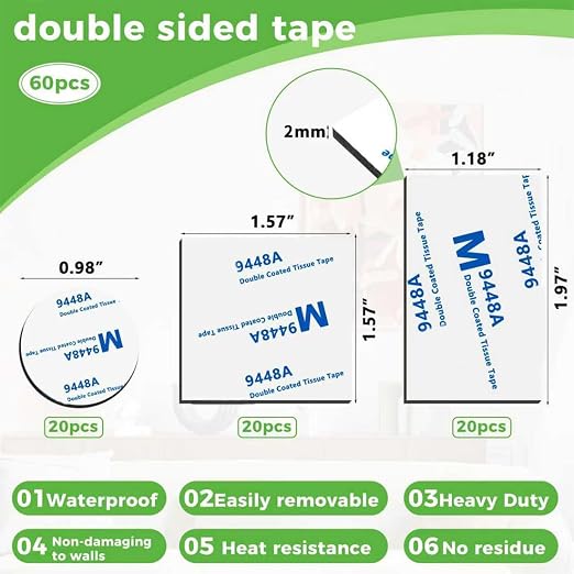 Double Sided Foam Tape Strong Pad Mounting - Image 2