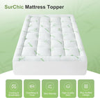King Size Mattress Topper Viscose Derived from Bamboo, Soft Thick Pillow Top - Image 4