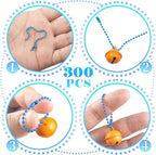 300Pcs Stainless Steel Ball Chain Set, 2.4mm Bead Chains 10 Colors 3.9 Inch - Image 3