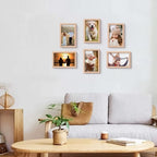 ATOBART 4x6 Picture Frame, OAK Wood Photo Frame - Image 7