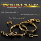 Swpeet 450Pcs Bronze 1" 25mm Key Chain Rings Kit, Including 150Pcs Keychain - Image 4