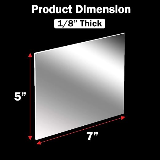 CALPALMY 5 x 7” Clear Acrylic Sheet Plexiglass – 1/8” Thick; Use - Image 2