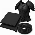 3-Piece EVA Cosplay Foam Kit, Includes 2 Black EVA Foam Sheets and 15mm x 2m by Treela