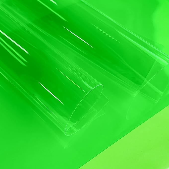 Transparent PVC Faux Leather Sheets, Glossy Waterproof Clear Vinyl Fabric by XHTFauxLeather