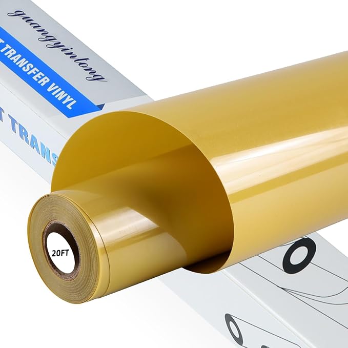 guangyintong Golden Heat Transfer Vinyl HTV Rolls, Glossy Surface HTV Vinyl by guangyintong