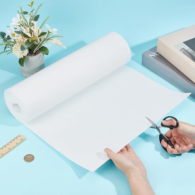 BENECREAT 118x15.7inch Felt Roll, Floral White Craft Felt Fabric, 2mm Thick - Image 3