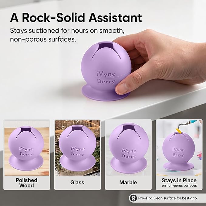 iVyne Berry Suctioned Vinyl Weeding Scrap Collector & Holder - Image 5
