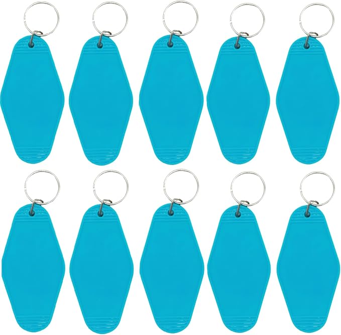 10pcs Blank Hotel Keychains Bulk Vintage Motel Keychain Vinyl HTV printing by Nwsrayu