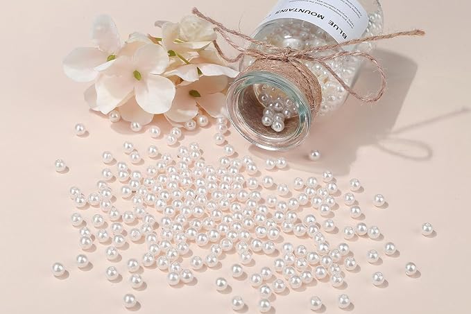 DUQGUHO 10mm Pearl Beads for Crafting White Beads Bulk for Jewelry Making Fake - Image 7