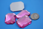 40x30mm Hot Pink A20 Large Flat Back Octagon Acrylic Rhinestones Cosplay - Image 5