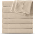 Maple&Stone Queen Flat Sheet 6 Pack, Premium Soft & Breathable, Brushed by MapleStone