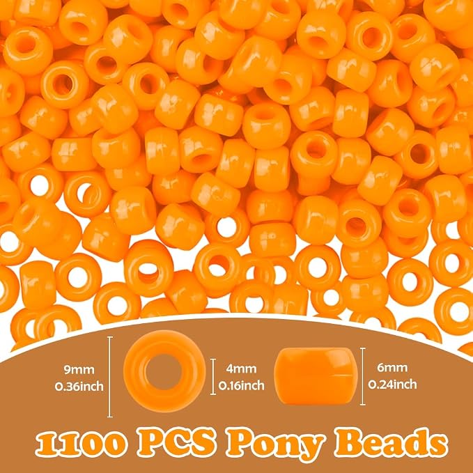QPIXVB 1100pcs Pony Beads, Beads - Image 2