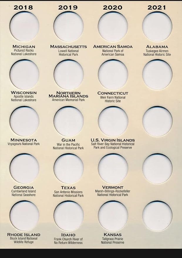 Whitman US Washington Statehood and National Parks Quarter Coin Color-Folder - Image 7
