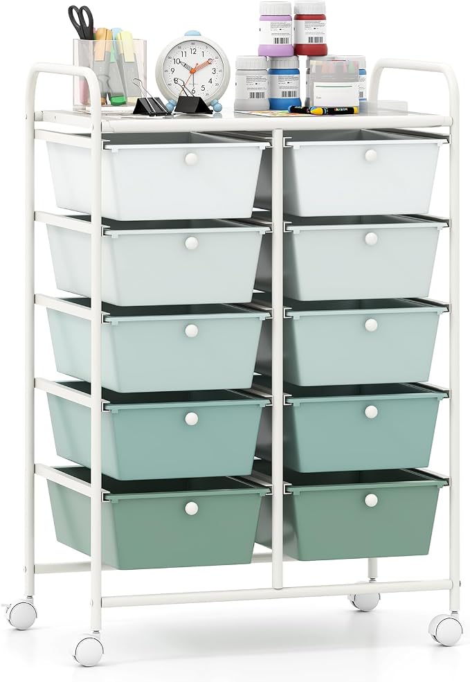BECOMFORT 10-Drawer Rolling Cart - Image 9