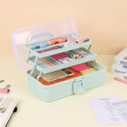 Tackle Box, Craft Organizers and Storage 3-Layer Portable Folding Toolbox - Image 5